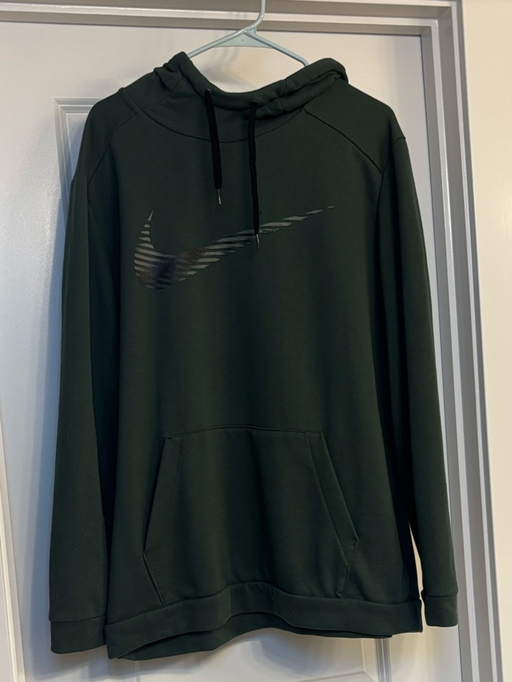 Nike Dark Green Hooded Sweatshirt with Black Swoosh